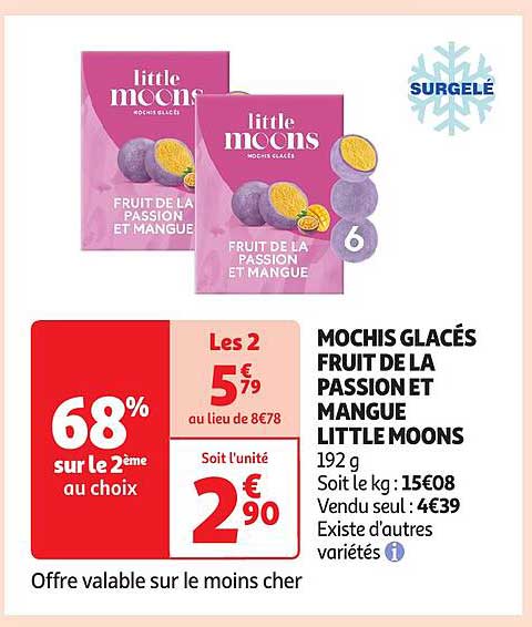 MOCHIS GLACÉS FRUIT DE LA PASSION ET MANGUE LITTLE MOONS