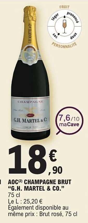 Champagne Gh Martel Prix