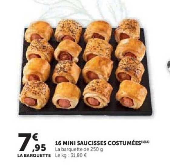 16 MINI SAUCISSES COSTUMÉES