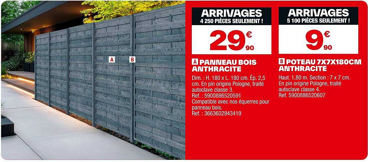 A PANNEAU BOIS ANTHRACITE