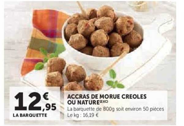 ACCRAS DE MORUE CREOLES OU NATURE