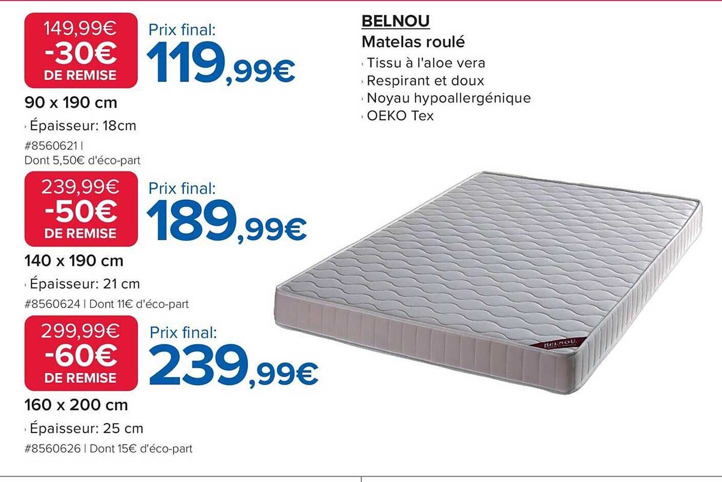 BELNOU Matelas roulé