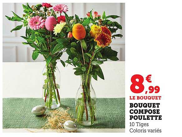BOUQUET COMPOSE POULETTE