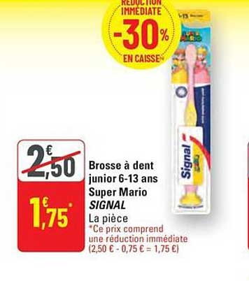 Brosse à dent junior 6-13 ans Super Mario SIGNAL