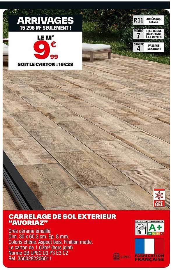CARRELAGE DE SOL EXTERIEUR "AVORIAZ"