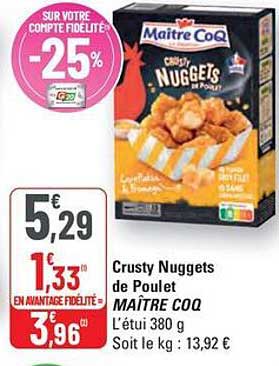 Crusty Nuggets de Poulet MAÎTRE COQ
