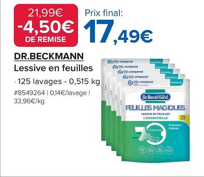 DR.BECKMANN Lessive en feuilles