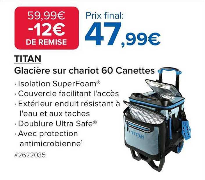 Glacière sur chariot 60 Canettes