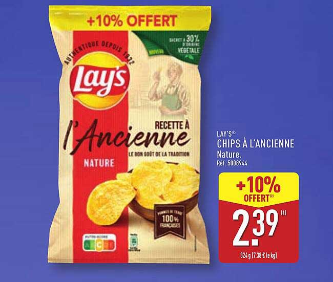 LAY'S® CHIPS À L'ANCIENNE Nature.