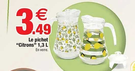 Le pichet "Citrons" 1,3 L