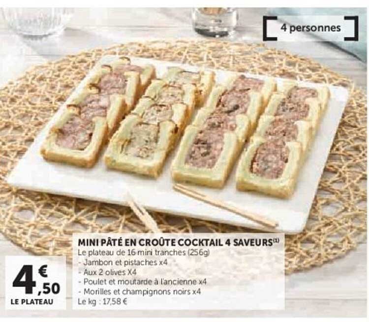 MINI PÂTÉ EN CROÛTE COCKTAIL 4 SAVEURS