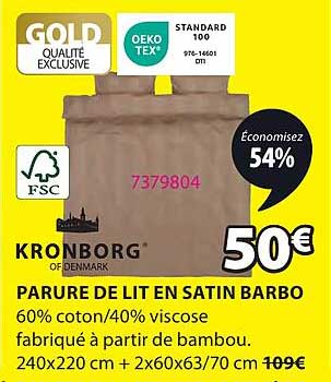 PARURE DE LIT EN SATIN BARBO