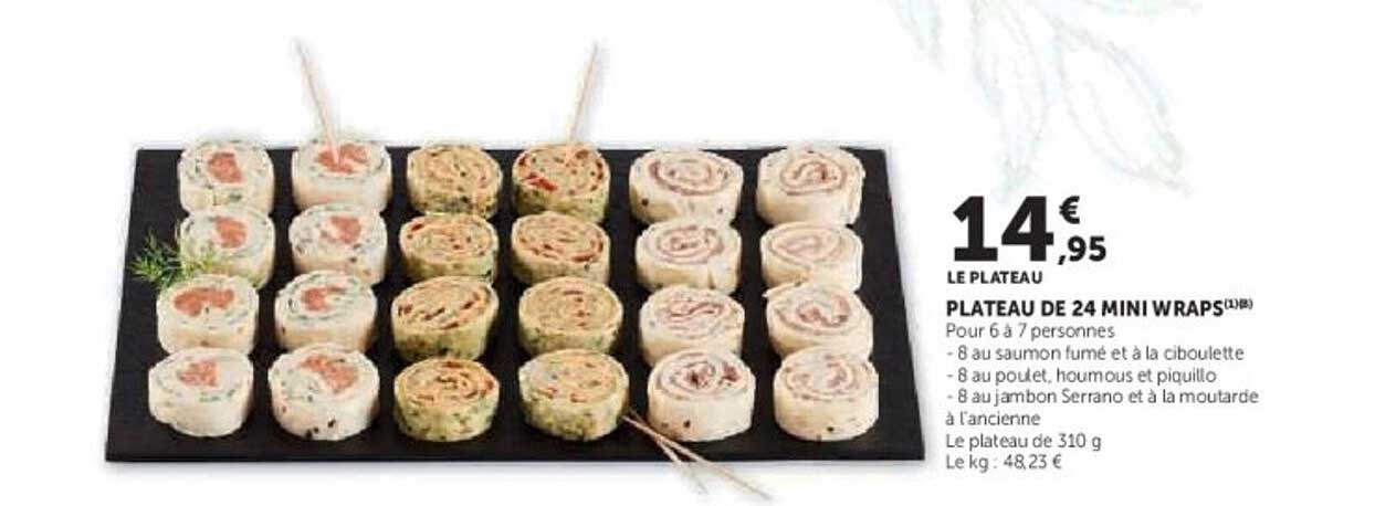 PLATEAU DE 24 MINI WRAPS
