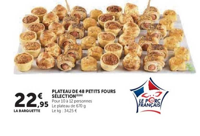 PLATEAU DE 48 PETITS FOURS SELECTION