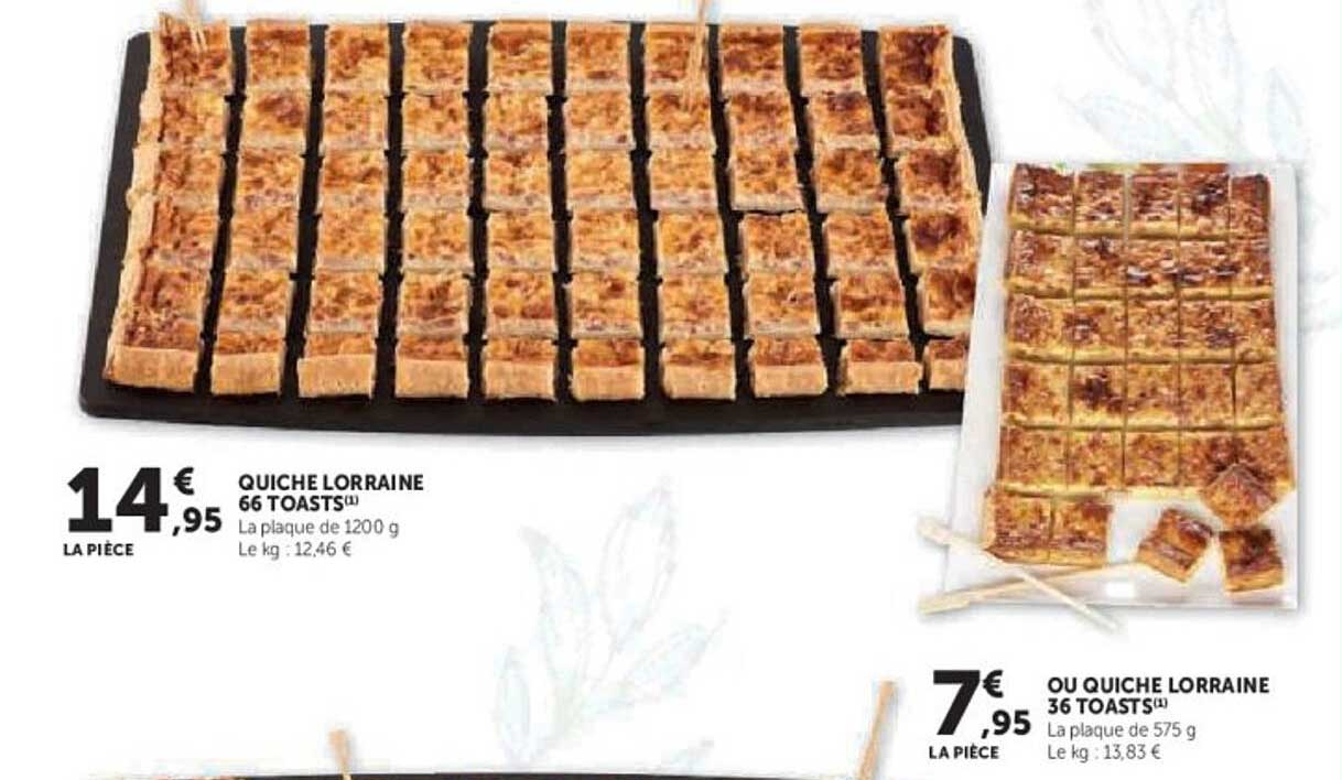 QUICHE LORRAINE 66 TOASTS