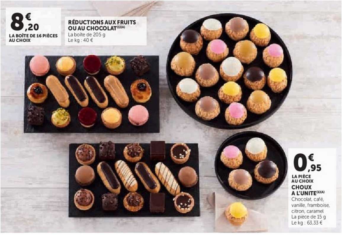 RÉDUCTIONS AUX FRUITS OU AU CHOCOLAT