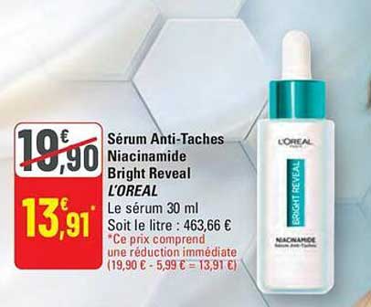 Sérum Anti-Taches Niacinamide Bright Reveal L'ORÉAL