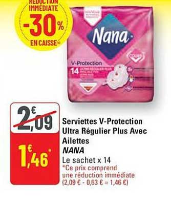 Serviettes V-Protectiion Ultra Régulier Plus Avec Ailettes