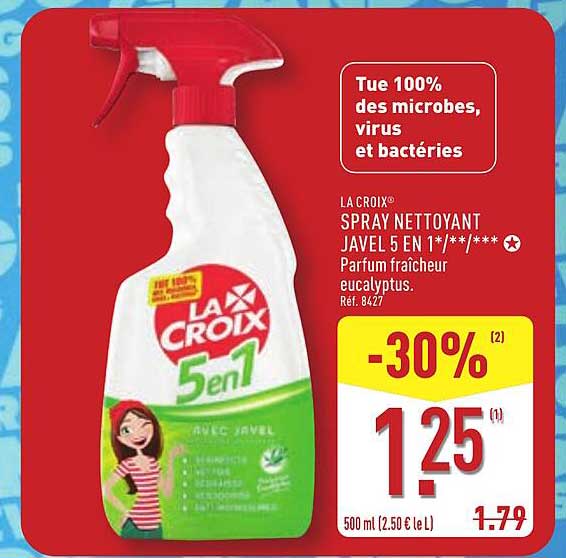 SPRAY NETTOYANT JAVEL 5 EN 1