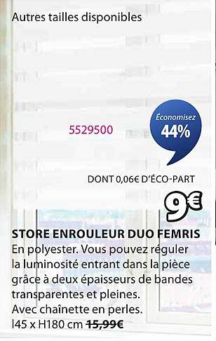 STORE ENROULEUR DUO FEMRIS
