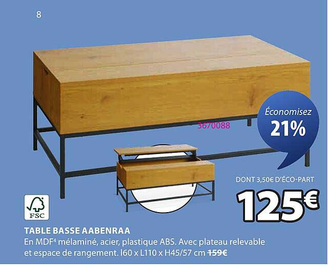 TABLE BASSE AABENRAA