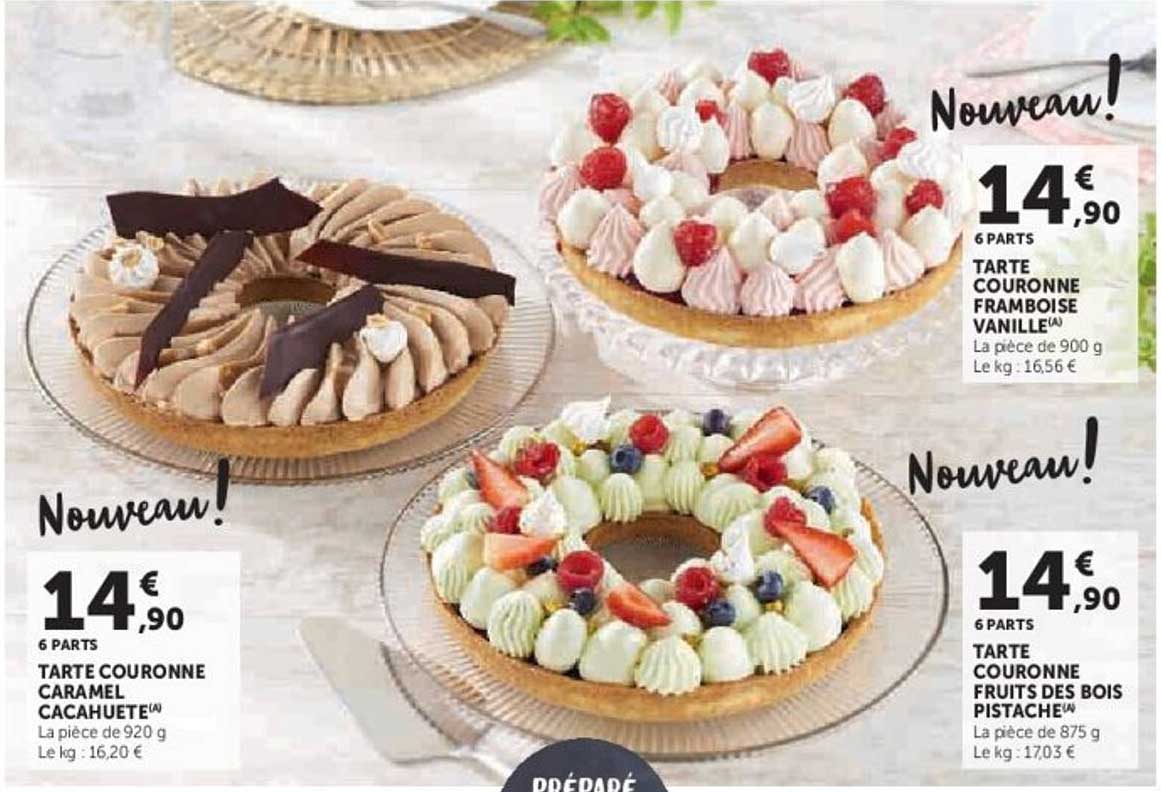 TARTE COURONNE FRAMBOISE VANILLE