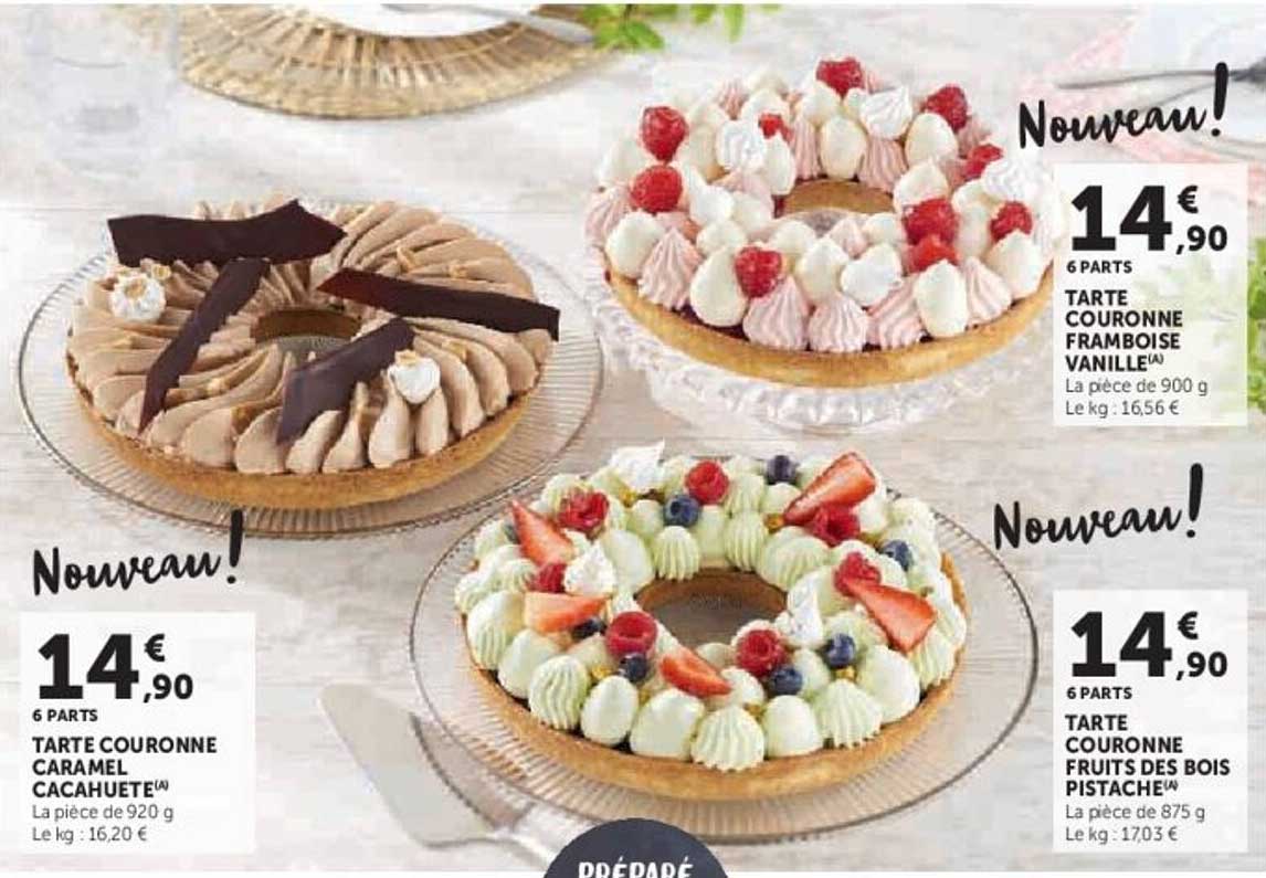 TARTE COURONNE FRAMBOISE VANILLE