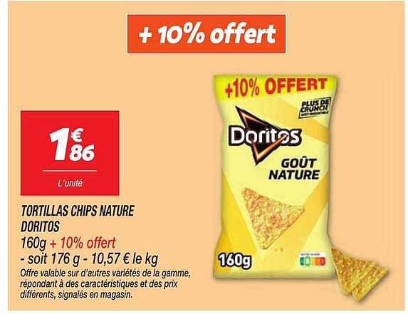 TORTILLAS CHIPS NATURE DORITOS