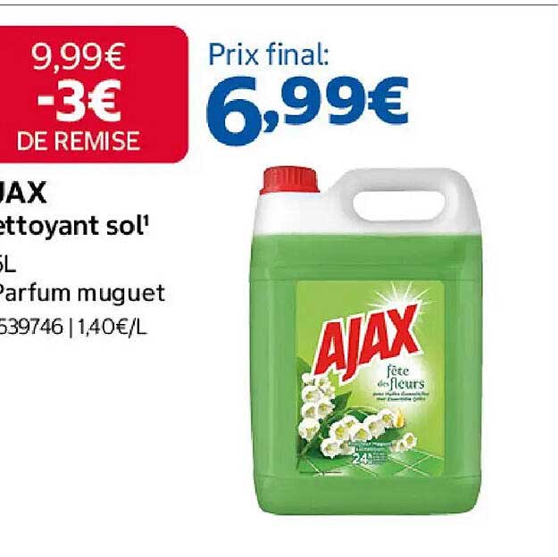 AJAX nettoyant sol parfum muguet