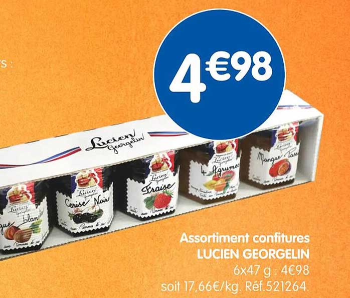Assortiment confitures LUCIEN GEORGELIN