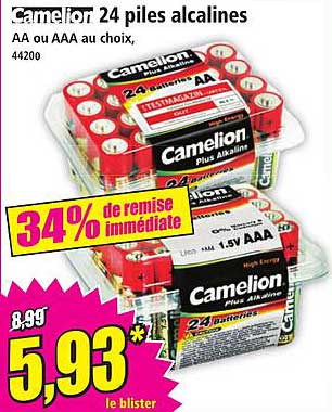 Camelion 24 piles alcalines