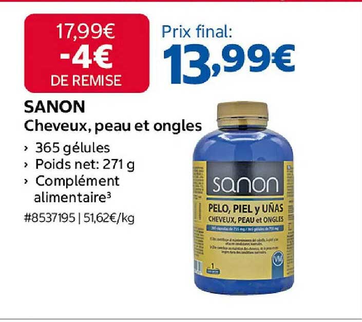 SANON Cheveux, peau et ongles