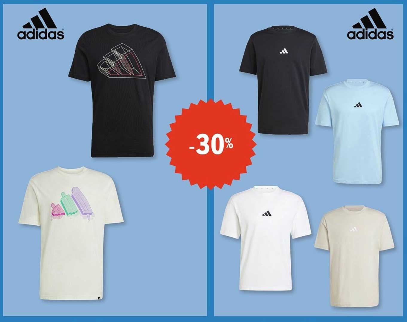 -30% sur une sélection de t-shirts adidas