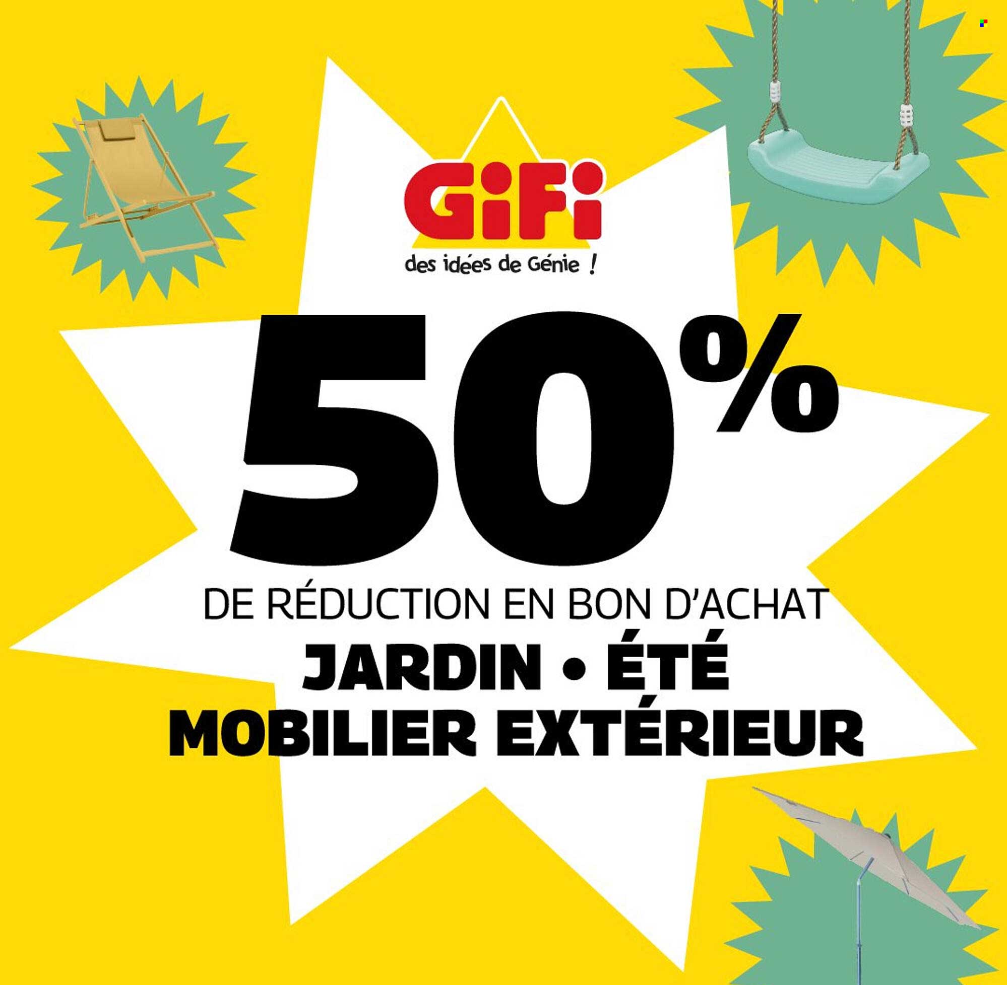 50% DE RÉDUCTION EN BON D'ACHAT JARDIN • ÉTÉ MOBILIER EXTÉRIEUR