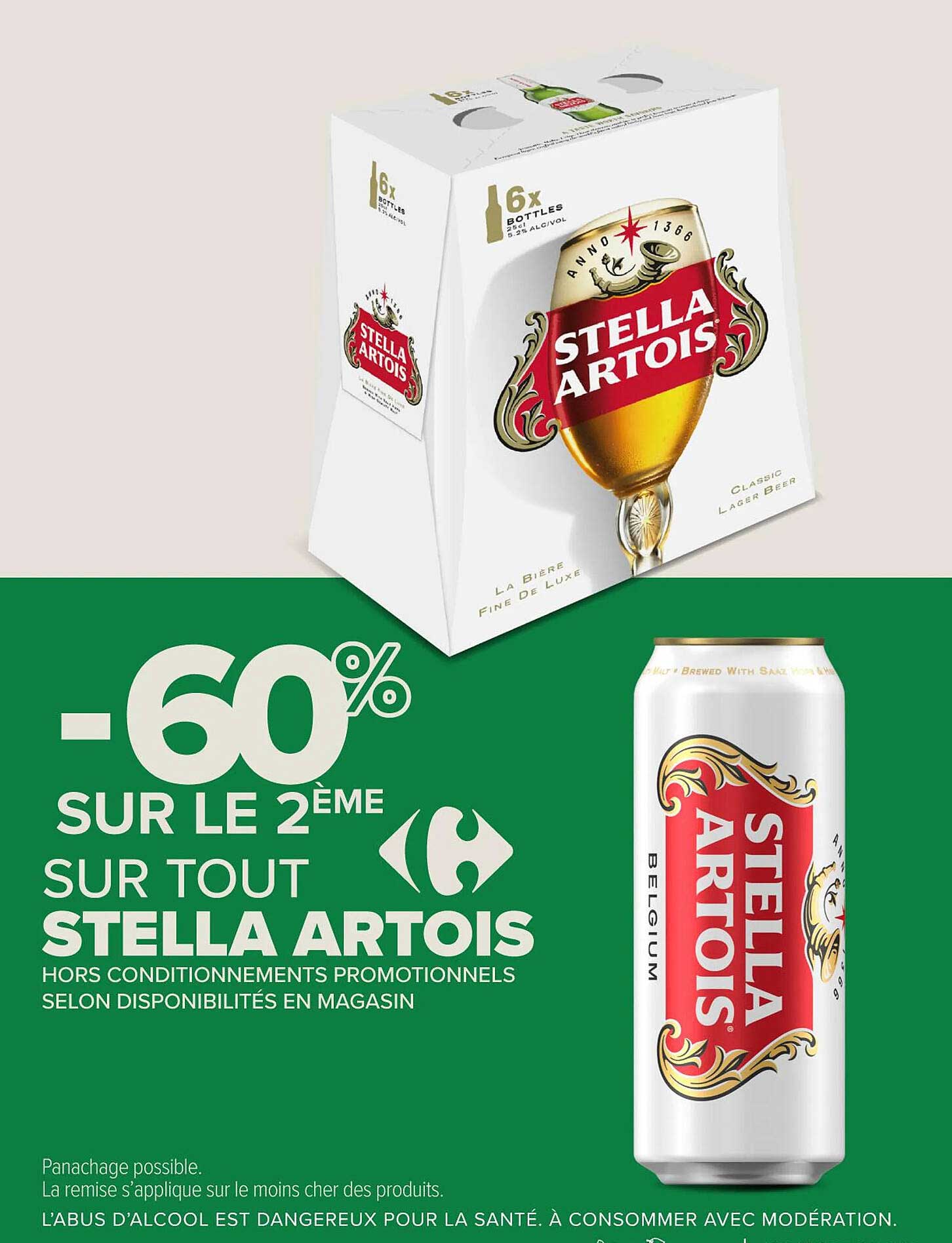 -60% SUR LE 2ÈME SUR TOUT STELLA ARTOIS