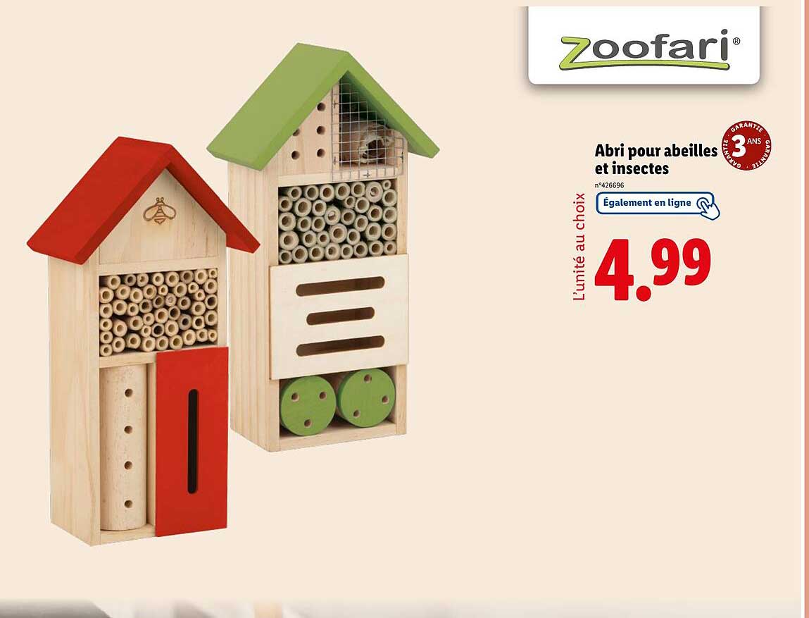 Abri pour abeilles et insectes