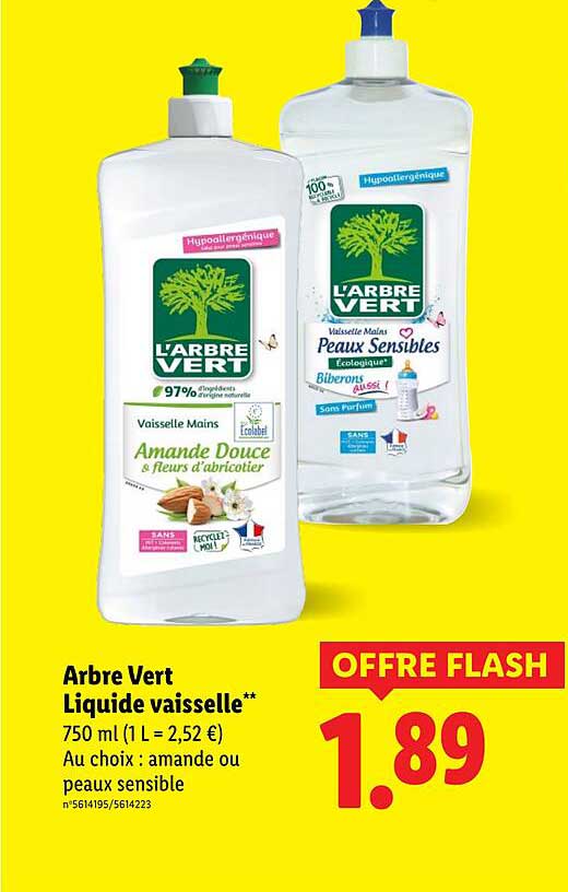 Arbre Vert Liquide vaisselle**