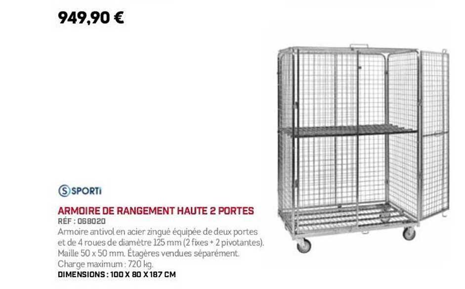 ARMoire de rangement haute 2 portes