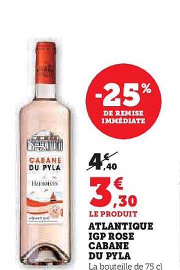 ATLANTIQUE IGP ROSE CABANE DU PYLA