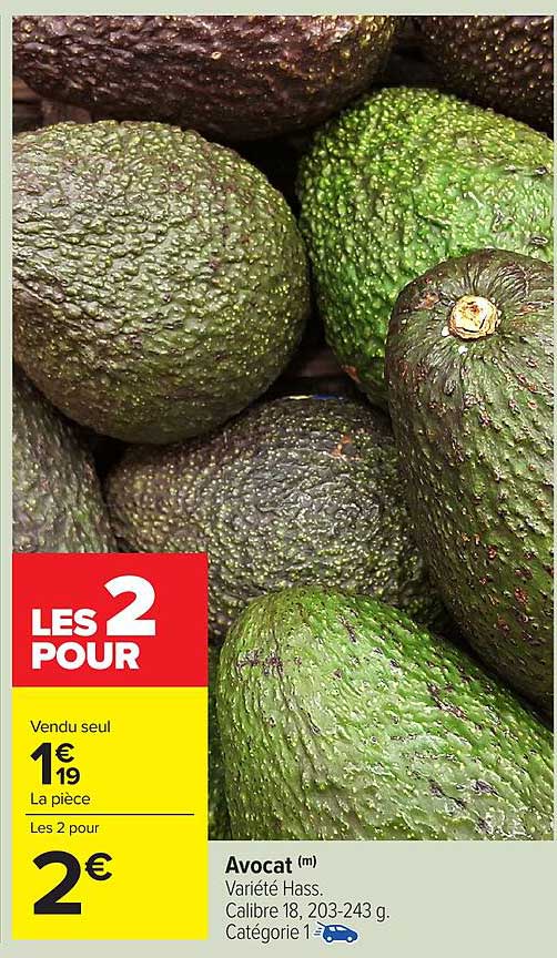 Avocat (m) - Variété Hass