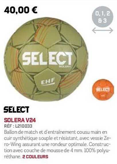Ballon de match et d’entraînement Select Solera V24