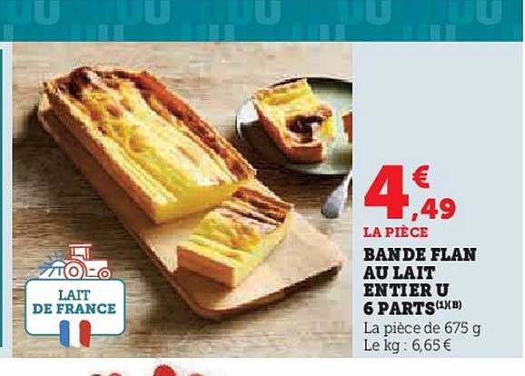 BANDE FLAN AU LAIT ENTIER U 6 PARTS