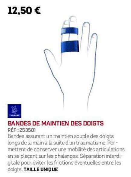 BANDES DE MAINTIEN DES DOIGTS