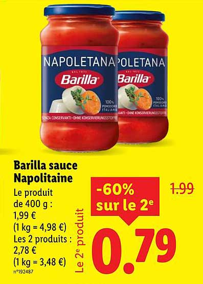 Barilla sauce Napolitaine