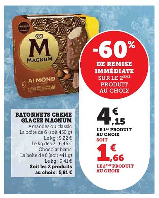 BATONNETS CREME GLACEE MAGNUM