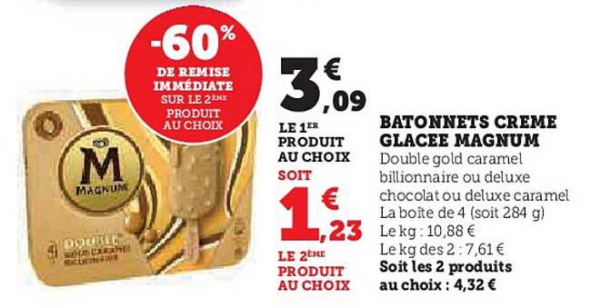 BATONNETS CREME GLACEE MAGNUM