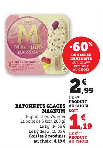BATONNETS GLACES MAGNUM