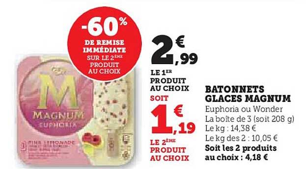 BATONNETS GLACES MAGNUM