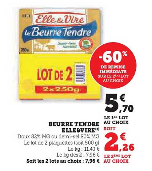 BEURRE TENDRE ELLE&VIRE
