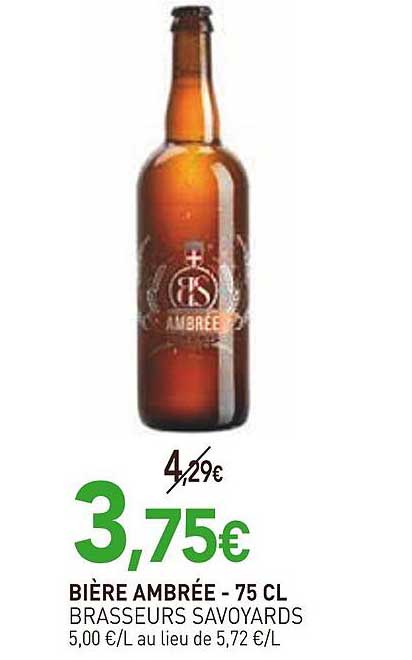 BIÈRE AMBRÉE - 75 CL